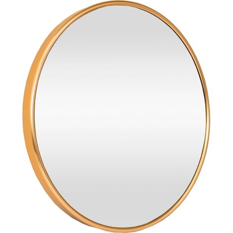 Specchio da parete rotondo 50 cm oro 030007942