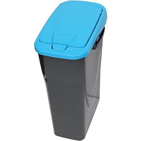 Eimer 25 Liter ecobin mit Deckel blau 21,5x36x51cm mondex