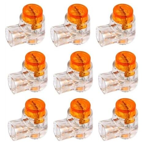 50pcs Scotchlok UY Connecteur Etanche,Connecteurs de CâBle Remplis des RéSines Colliers de Connexion Pour Jardin & ExtéRieur la Tondeuse à Gazon Robotique (1/4)
