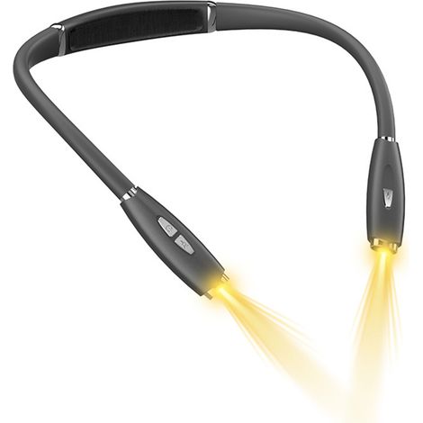 LED-Halsketten-Leseleuchte mit 3 einstellbaren Lichtmodi, flexibel, wiederaufladbar über USB (800 mAh), für Bücher, Büro und Reisen.