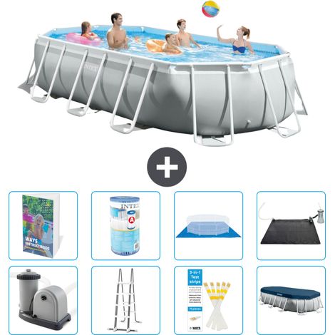 Prism Frame Pool Oval - 503x274x122 cm - 9-teilig S619