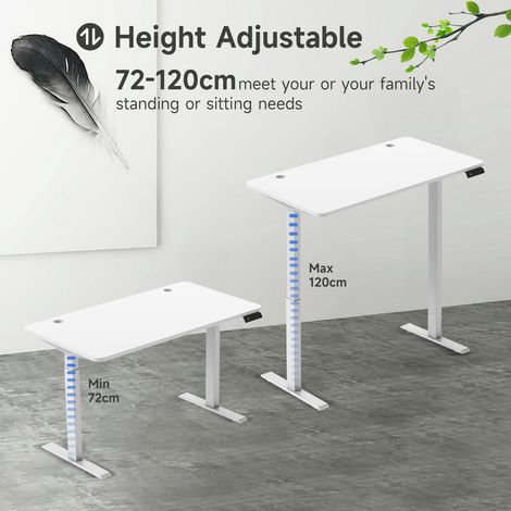 Höhenverstellbarer Stehschreibtisch für das Home Office, Dualmotoren, 58x180cm elektrischer Stehcomputer-Schreibtisch mit 4 Speicherpräferenzen(enthält nicht die Tischplatte) (1/5)