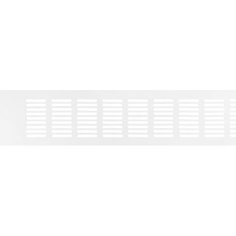 Grille de ventilation blanche 50 x 400 mm, 1 grille décorative en alliage d'aluminium, grille de ventilation, grille de dissipation thermique (1/5)