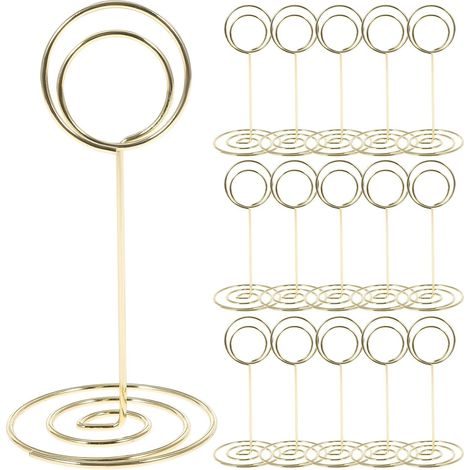SEWACC Lot de 20 pinces métalliques dorées pour étiquettes prix (1/5)