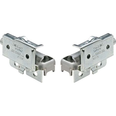 Bisagra para muebles de acero cincado – Altura ajustable 16 mm y profundidad 14 mm – Capacidad de carga 130 kg por par – Para armarios de cocina y baño (1/2)