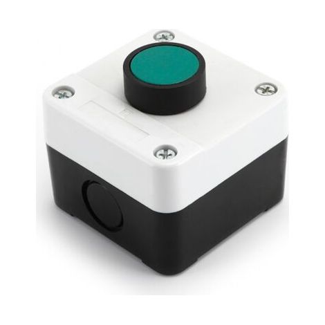 Interrupteur à bouton-poussoir vert résistant aux intempéries, boîtier de commande à bouton-poussoir unique, pour contrôler les contacteurs CA, les démarreurs électromagnétiques (1/3)