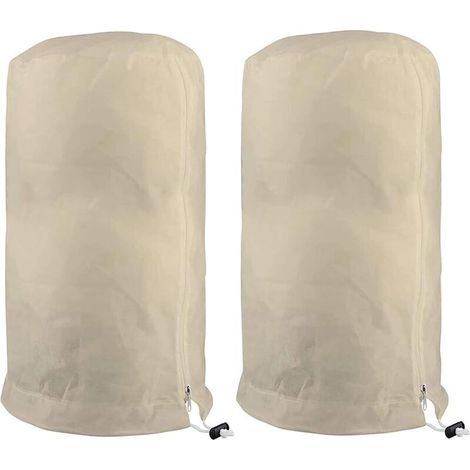 Voile D'hivernage Plante, Voile Hivernage Olivier, Voile Dhivernage Arbre, Housse De Protection Tomate Citronnier, Housse Hivernage Pour Plantes Sac Vegetaux Jardin Tissu Non Tissé (60×80cm, Beige2) (1/4)