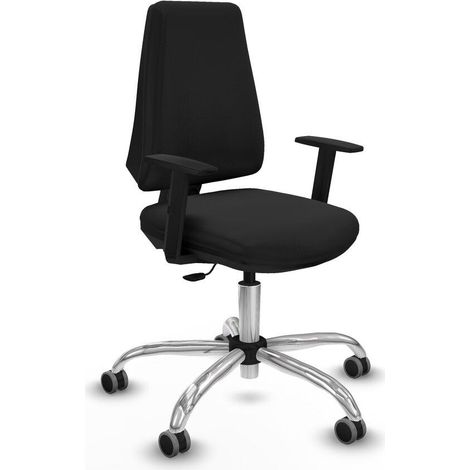 piqueras-y-crespo Silla de escritorio moderna negra regulable (1/3)