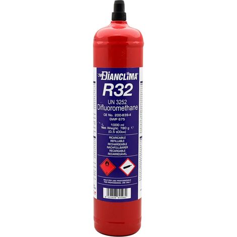 BOMBOLA RICARICABILE CONTENENTE GAS REFRIGERANTE R32 Misura: 780 gr