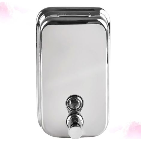 Distributeur de savon liquide manuel mural, 1000 ml, en inox 201, avec pompe à lotion rechargeable, porte-savon pour les mains, et l'hôtel