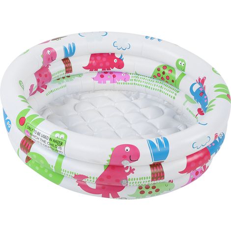 Baignoire de piscine gonflable ronde en PVC, motif de dinosaure de dessin animé, pour enfants