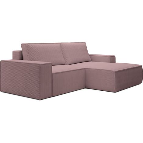Selsey Farese Mini – Ecksofa mit Cordbezug, Schlaffunktion und Stauraum, Mauve, rechts (1/5)