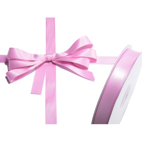 Nastro doppio raso color rosa antico, mm 15 x 50 m