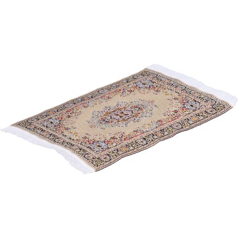 Tapis tissé pour maison de poupée à l'échelle 1:12, accessoire de décoration miniature unique et exquis n° 1 (1/5)
