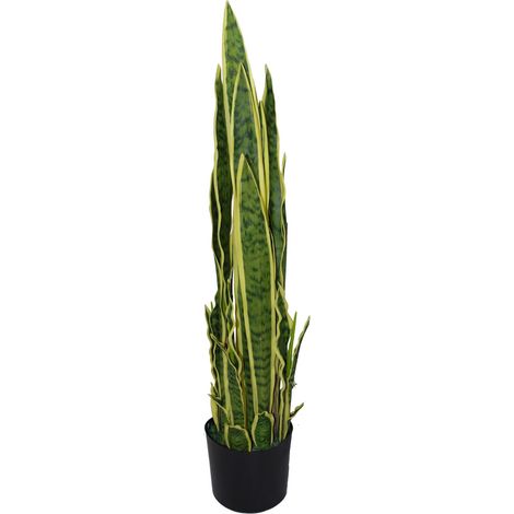 90cm (3ft) Artificial Sansevieria Yellow Green Indoor Plant - Large (1/2)