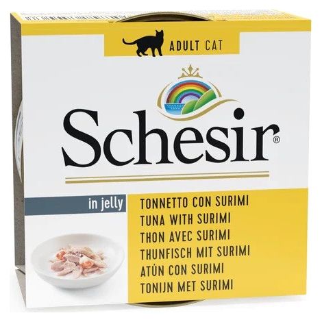 Schesir Cat Tonnetto con Surimi in Jelly - Lattina 85 Gr -
