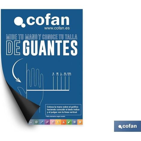 Affiche magnétique mesure de taille de gant 297x210 mm (1/3)