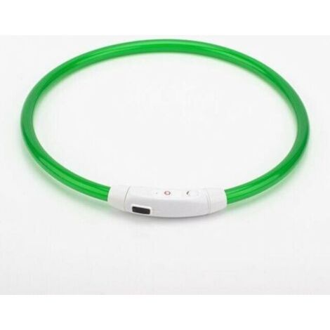 Collier Lumineux Chien Rechargeable,Collier Chien LED Lumineux, Clignotant Collier de Sécurité pour Tous Les Chiens pour Les Petits Grands Chiens de Taille Moyenne Qui Courent la Nuit (vert) -Versaill (1/5)
