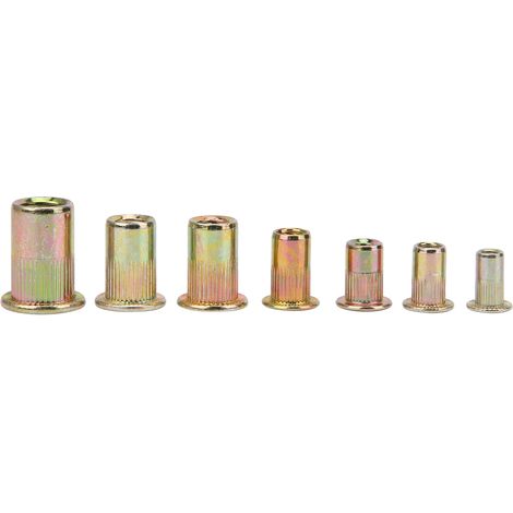 Kit de 300 écrous à sertir en acier zingué, accessoires de quincaillerie (150 métriques et 150 SAE) (1/5)