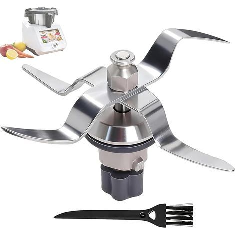 Lame de Rechange Compatible avec Silvercrest Monsieur Cuisine Connect et Monsieur Cuisine Smart Robot de Cuisine en Acier Inoxydable avec Joint et Brosse de Nettoyage (1/5)