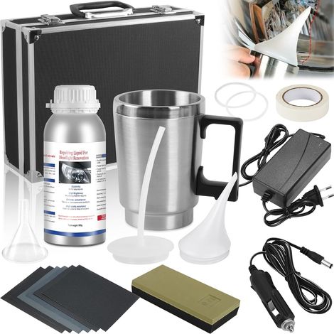 Kit Renovación de Faros 800g – Tratamiento de Restauración, Pulido y Antiamarilleamiento, Elimina Rayaduras y Oxidación (1/5)