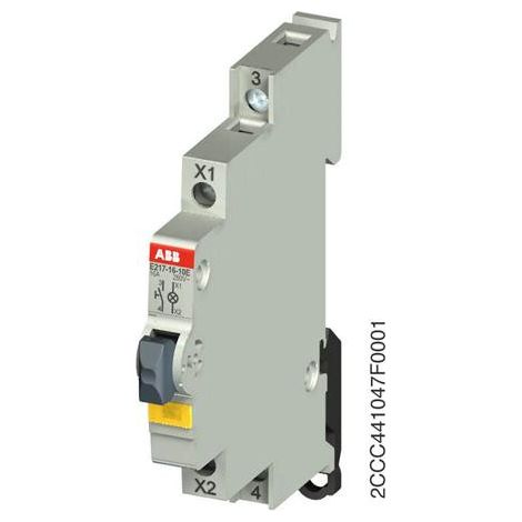 Bouton Poussoir lumineux 1O Jaune 12-48V AC/DC E217-16-01E48 2CCA703263R0001 ABB 703263 (1/2)