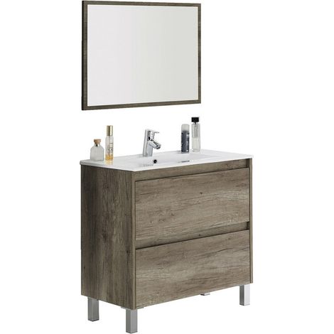 Mobile bagno con 2 cassetti - 80x80x45 cm Nordik (1/3)