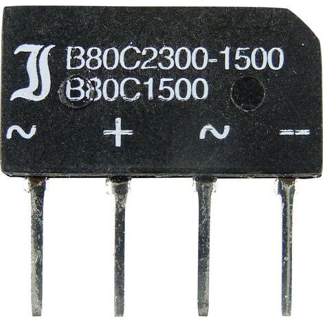 Diotec B40C1500B Pont redresseur SIL-4 80 V 2.3 A Monophasé (1/4)