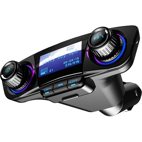 BT06 Bluetooth-MP3-Player mit Freisprechfunktion fürs Auto, multifunktionales Bluetooth-Autoladegerät, mehrsprachiges Autoladegerät mit LCD-Display (1/3)