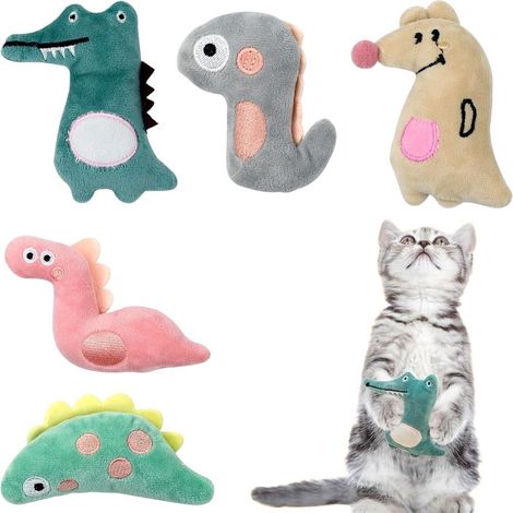 Pièces Jouet chat Herbe à Chat, Peluche pour Chat Jouets pour chats Cataire pour Chats Interieur Catnip Peluches d'herbe à Chat Boule pour Chat et Chaton (1/5)
