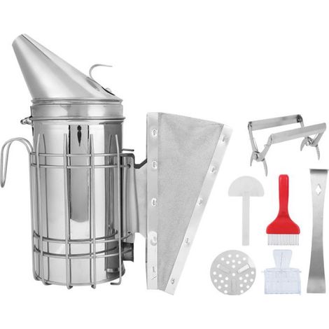 Enfumoir Apiculture - Acier Inoxydable 18 cm - Pour Ruche Dadant Langstroth - Manuel Sans Batterie - 1 Pièce (1/5)