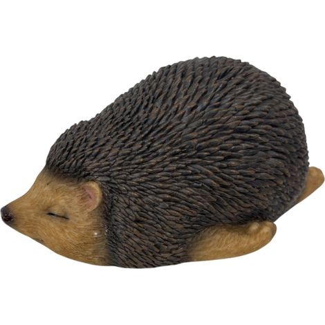 Dekofigur Igel schlafend 11 x 18 cm braun/beige