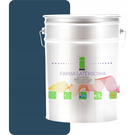PITTURA MURALE IN LATTICE BLU NAVY 5L NEGOZIO DI FABBRICA (1/5)