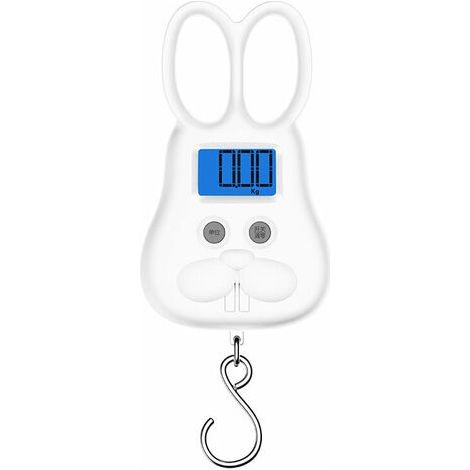 2 pcs Lapin Rechargeable Électronique Bagage Échelle Échelle Portable Électronique Bagage Échelle Maximum 50 kg Balance Électronique/Tare Fonction/Voyage/Shopping/Poste/Maison/Extérieur