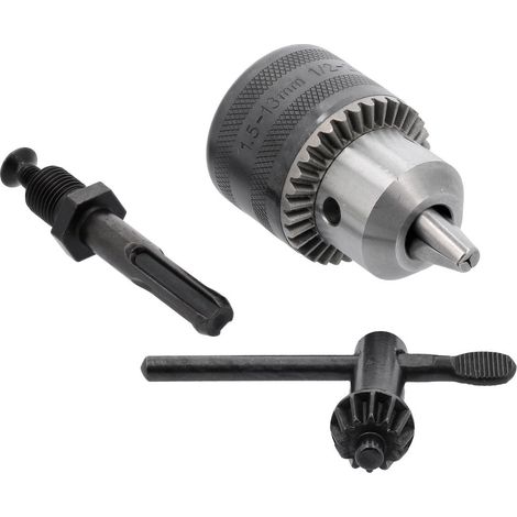 YATO Bohrfutter SDS-Plus Adapter & Schlüssel 1,5–13 mm 1/2" 20UNF Bohrfutterschlüssel Kohlenstoffstahl Cr40 für Schlagbohrmascchine & Bohrmaschine (1/5)
