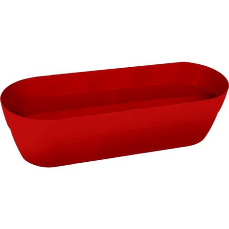 Jardinière Pot Cancun 80cm - Rouge Rubis - 38L - EDA Plastiques (1/8)