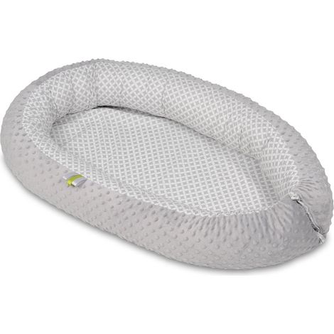 Babynest - Babynest - 0-8 Monate - 82x54cm - graue Rauten – grau