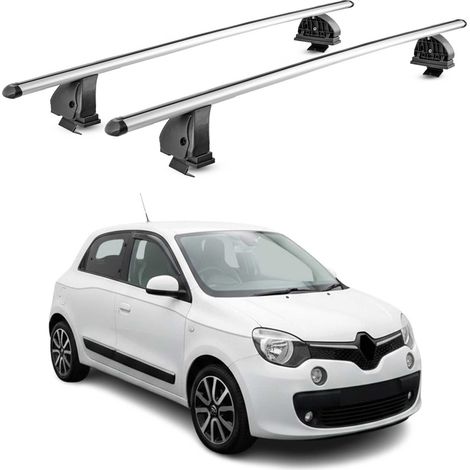 OMAC Aluminium Dachträger Querträger für Renault Twingo III 2014-2024 – TÜV / DIN 75302:2019 – Abschließbar – T-Nut – Max. 75 kg – 2 Stangen – Silber (1/5)