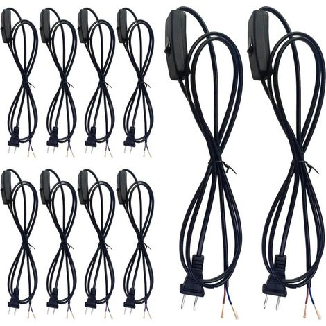 Touch-Schalterkabel (10er-Pack) aus reinem Kupfer, abisolierbar, 1,8 Meter, schwarz (1/5)