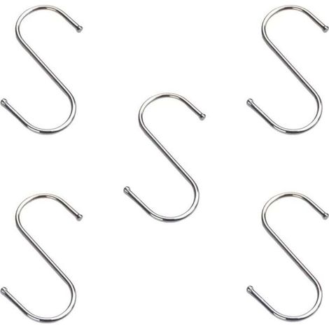 5 Pièces Crochets Acier Inoxydable, Crochet de Suspension, Crochets de Cuisine, pour Salle de Bain, Cuisine, Chambre à Coucher (1/4)