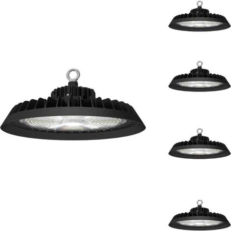 Suspension Industrielle UFO 100W 160lm/W avec Détecteur de mouvement (Lot de 5) - Blanc Froid 6000K - 8000K - SILAMP (1/5)