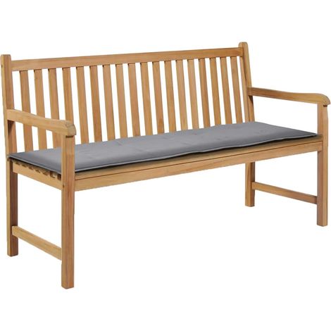 Cuscino per panca da giardino Grigio 150 x 50 x 3 cm DEC021556