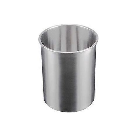 Refroidisseur de vin en acier inoxydable, seau à glace rond de grande capacité (2,5 L), refroidisseur de bouteilles de vin et de champagne (argenté) ( ) (1/4)