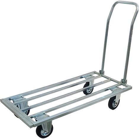 Pianale allungabile zincato con manico pieghevole maxi