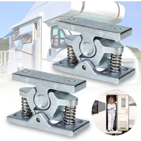 2 Piezas Bloque de Puerta de Caravana Tope de Puerta de Aleación de Zinc Accesorios para Caravana y Autocaravana Bloque de Puerta con Resorte para Jardín Autocaravana Dormitorio Sala de Estar G (1/5)