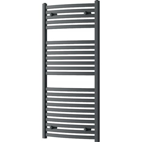 Radiador secatoallas eléctrico 450W 120x60x6,8cm, Gris (1/4)