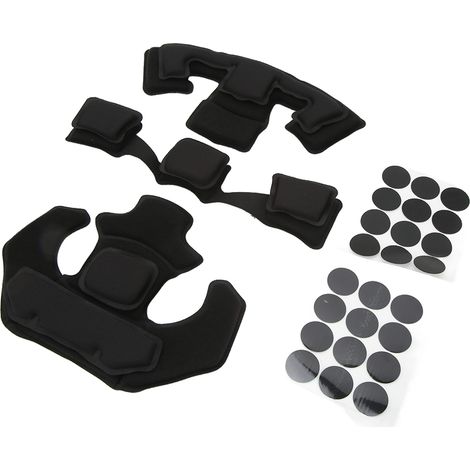 Coussinet de casque WENDY, protection intégrale en mousse à mémoire de forme double couche, noir. (1/5)