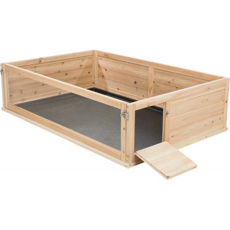 Enclos intérieur pour cochon d'inde – Dimensions 100 × 30 × 60 cm – Paroi en acrylique amovible – Bac en plastique pour nettoyage rapide – Animallparadise (1/5)