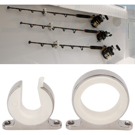 Support mural horizontal en acier inoxydable 316 pour cannes à pêche, rangement multiple pour bateau voiture camion camping-car
