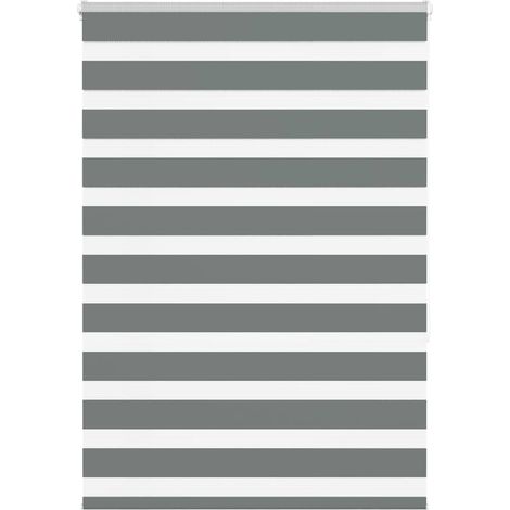 Doppelrollo Dunkelgrau 100x150 cm Stoffbreite 95,9 cm Polyester